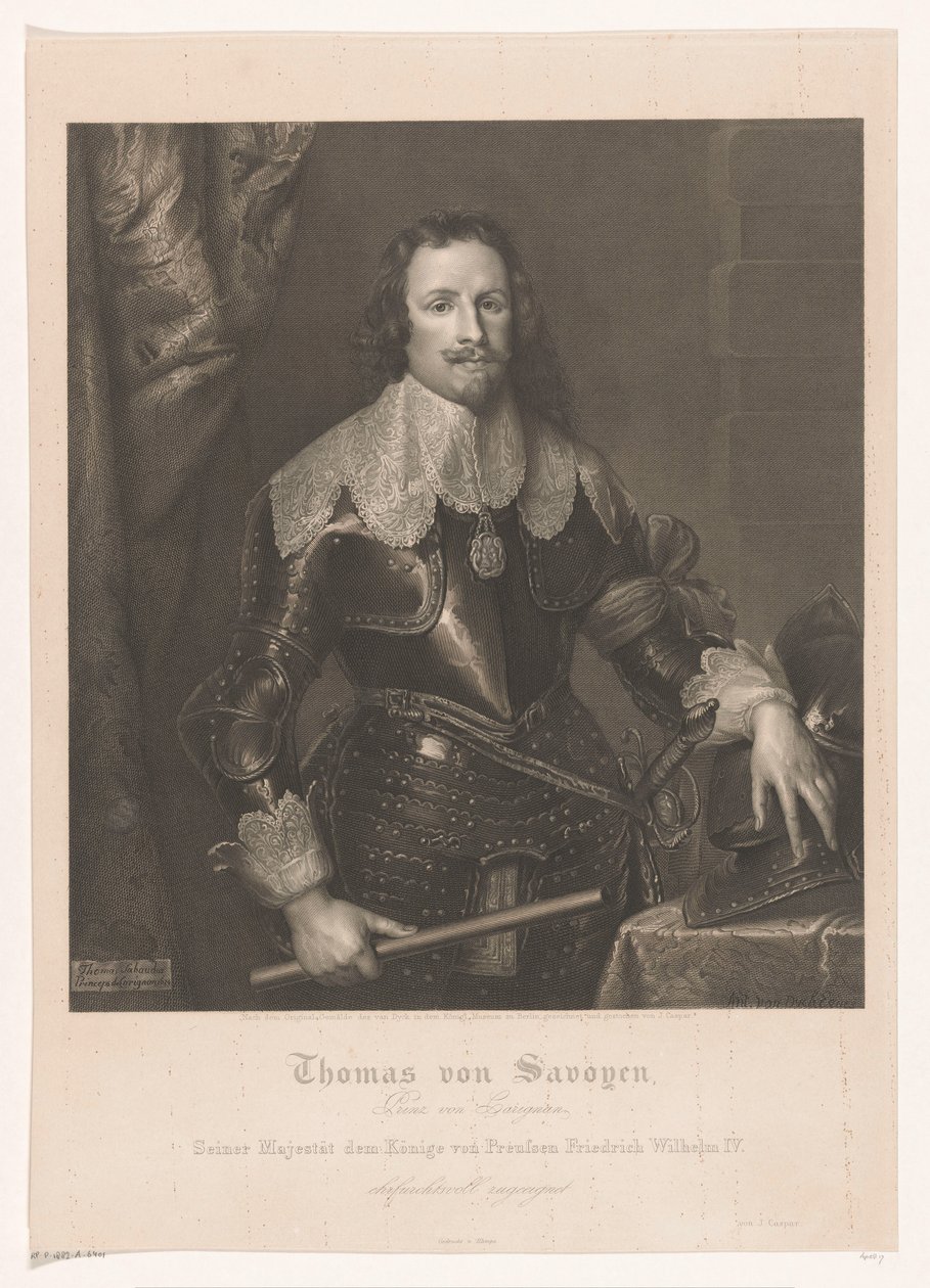 Portrett av Francesco Tommaso van Savoye, prins van Carignano av Joseph Caspar