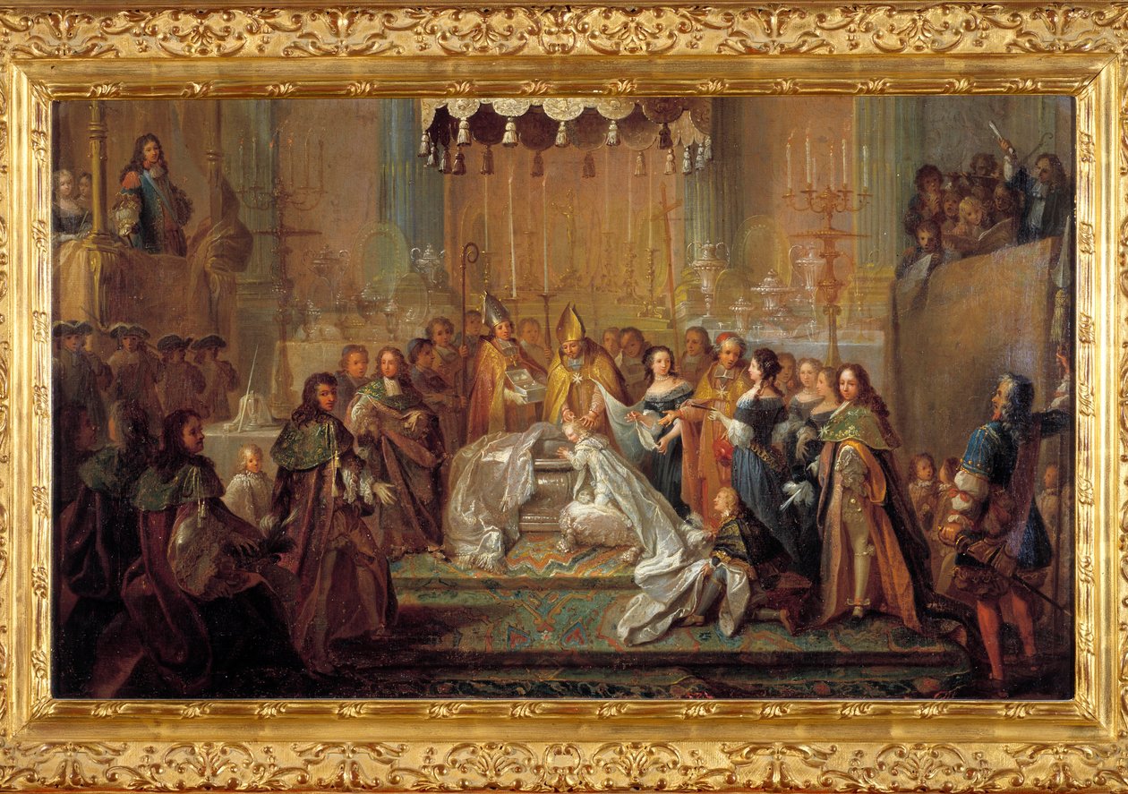 Dåp av delfinen louis sønn av louis XIV (24. mars av Joseph Christophe