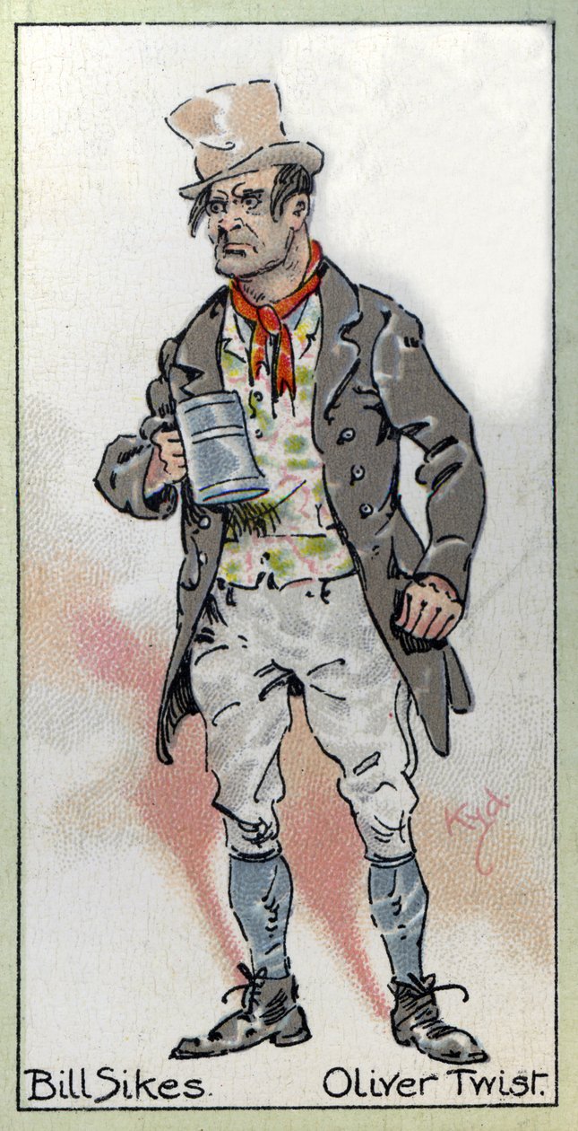 Bill Sikes, fra "Oliver Twist", av Charles Dickens, 1923 av Joseph Clayton Clarke