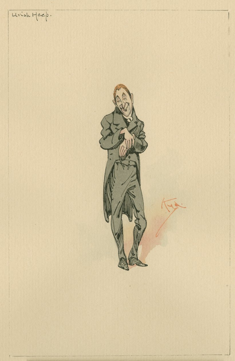 Uriah Heep, ca. 1920-tallet (penn og blekk med wc på papir) av Joseph Clayton Clarke