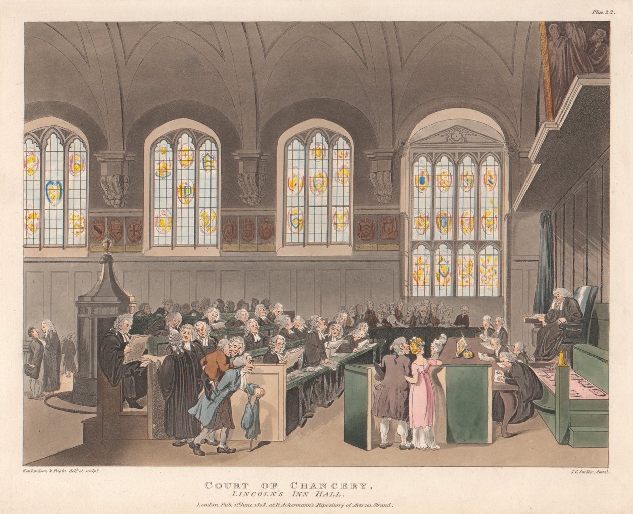 Court of Chancery, Lincoln's Inn Hall av Joseph Constantine Stadler