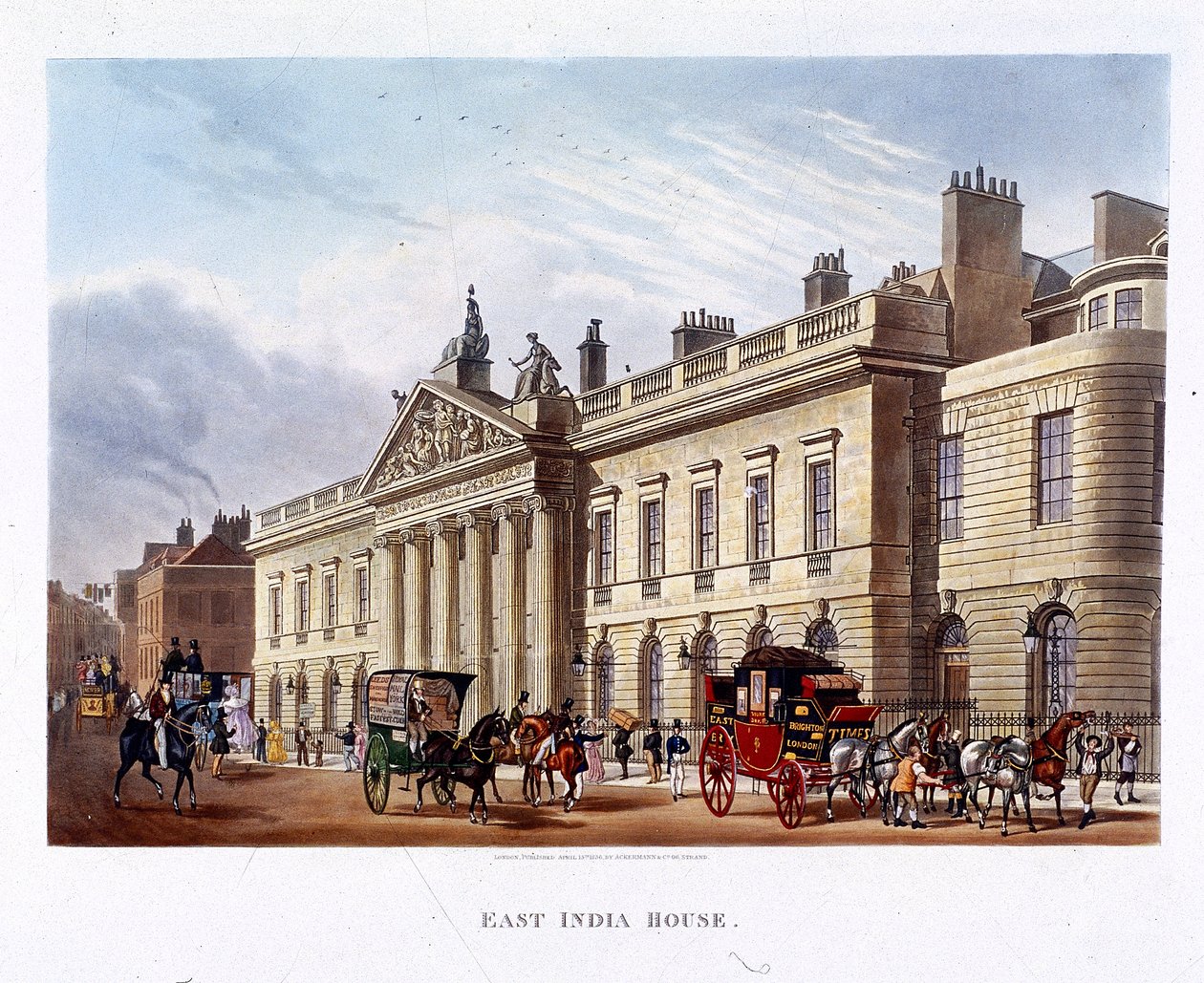 East India House, London, 1836 av Joseph Constantine Stadler