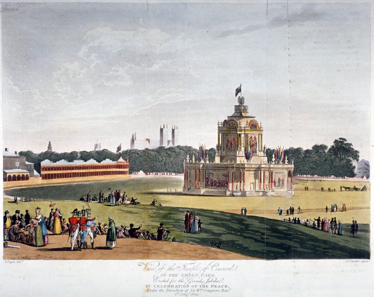 Green Park, Westminster, London, 1814 av Joseph Constantine Stadler