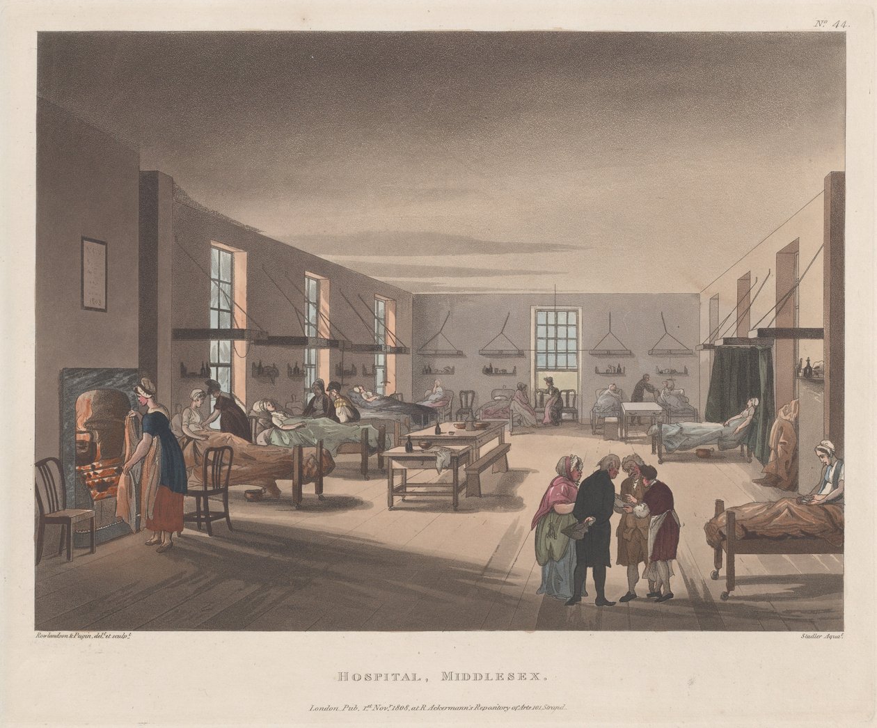 Hospital, Middlesex, 1. april 1809., 1. april 1809. av Joseph Constantine Stadler