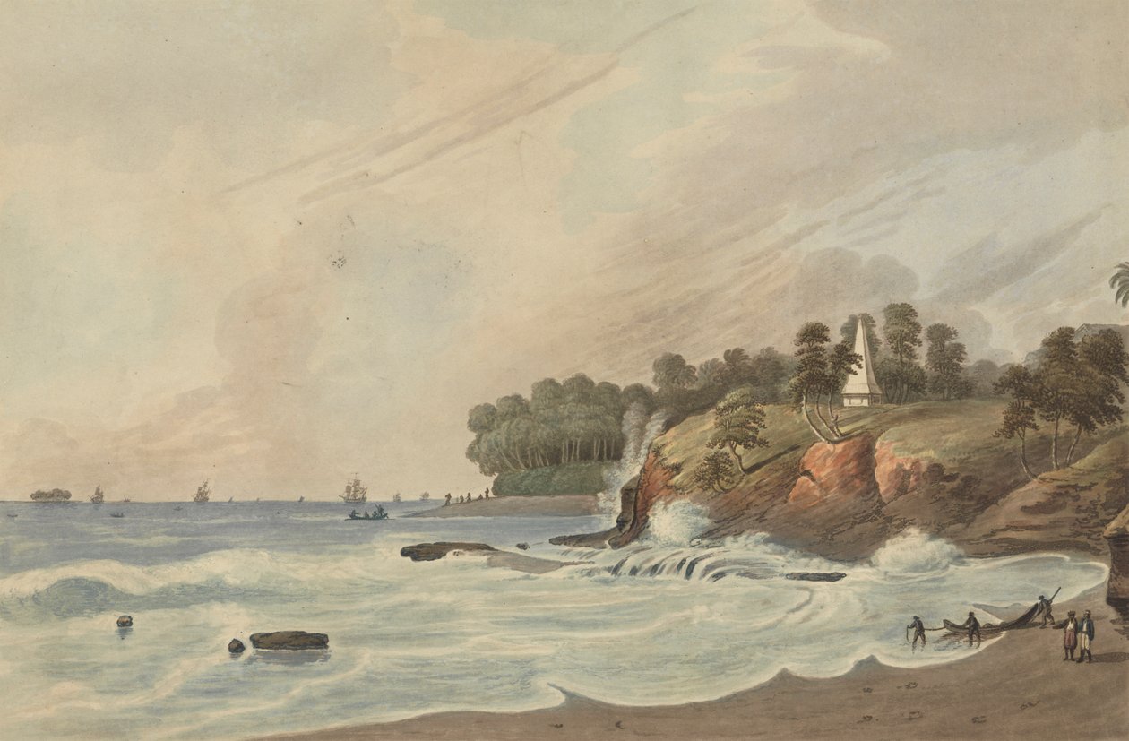 King's Cliff and Rat Island, Fort Marlborough, Benkulen, Sumatra, 1799 av Joseph Constantine Stadler