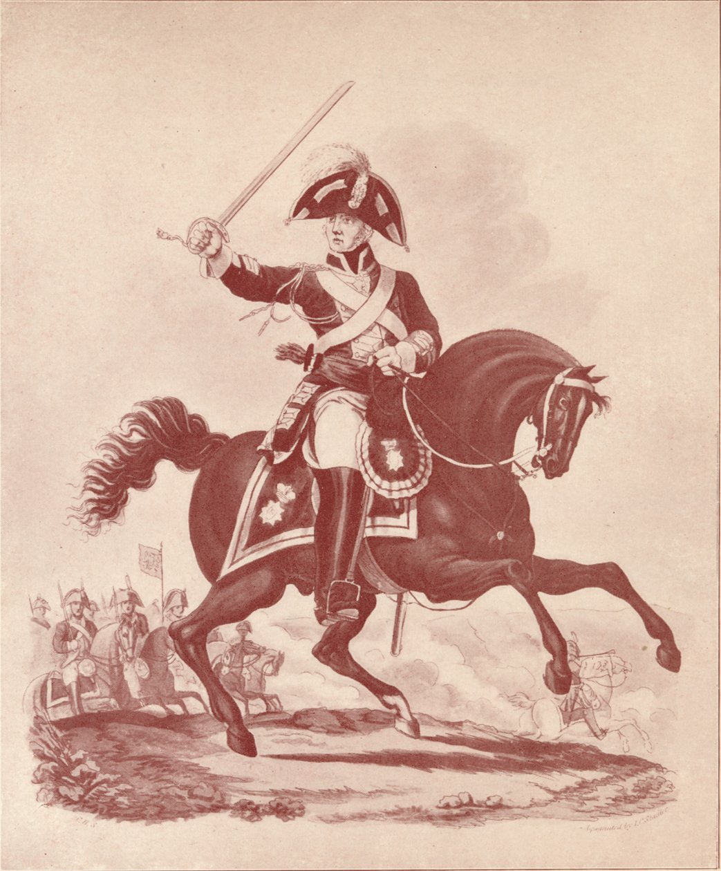 Offiser, 2. regiment Life Guards Waterloo-periode, 1812-1815 1909 av Joseph Constantine Stadler