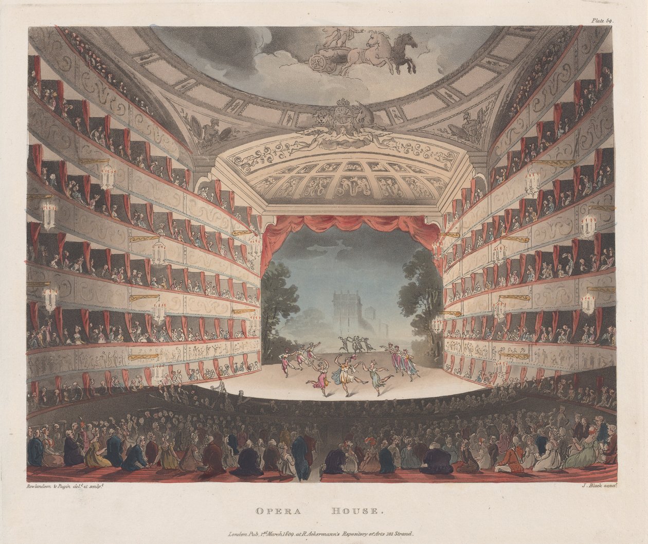 Operahuset, 1. mars 1809., 1. mars 1809. av Joseph Constantine Stadler