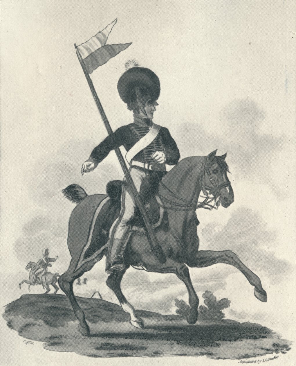 Royal Artillery Mounted Rockett Corps, 1812-1815 1909 av Joseph Constantine Stadler