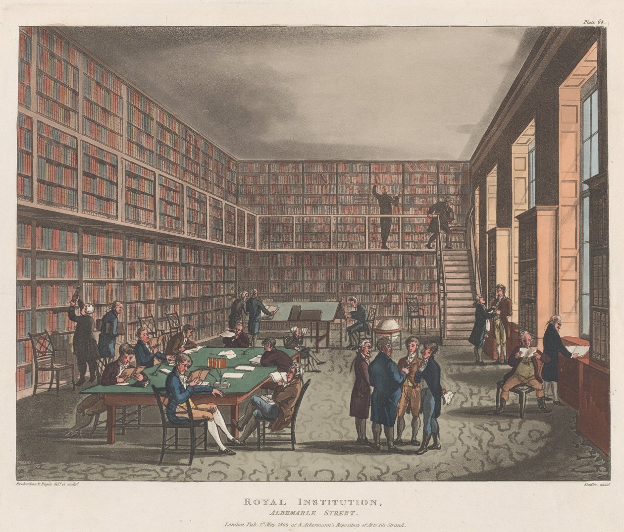 Royal Institution, Albemarle Street, 1. mai 1809., 1. mai 1809. av Joseph Constantine Stadler