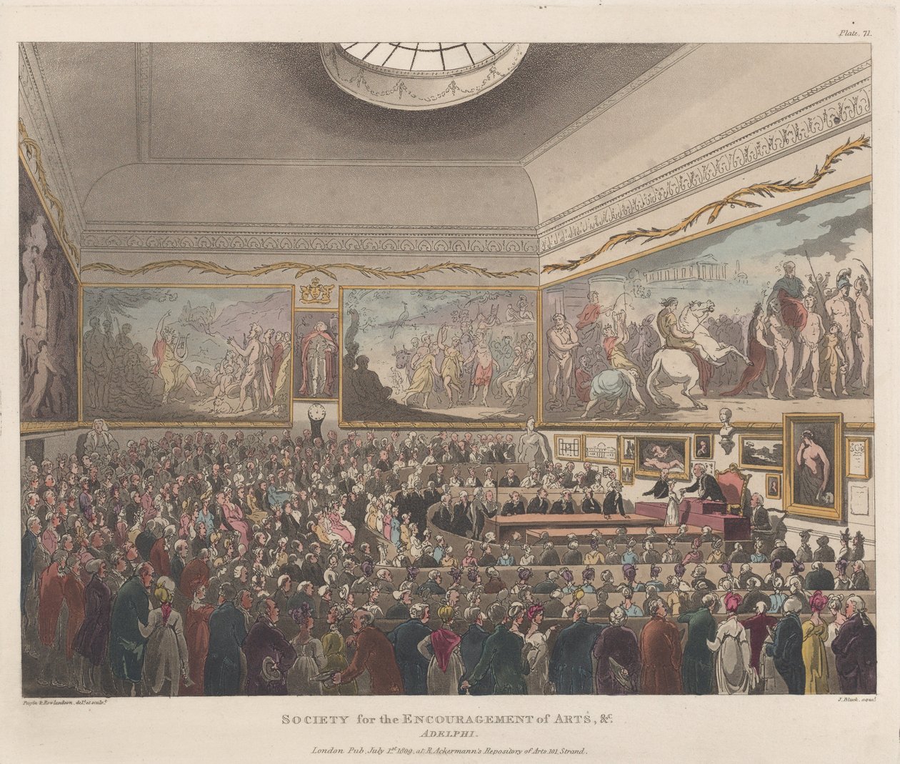 Society for the Encouragement of Arts etc., Adelphi, 1. juli 1809., 1. juli 1809. av Joseph Constantine Stadler