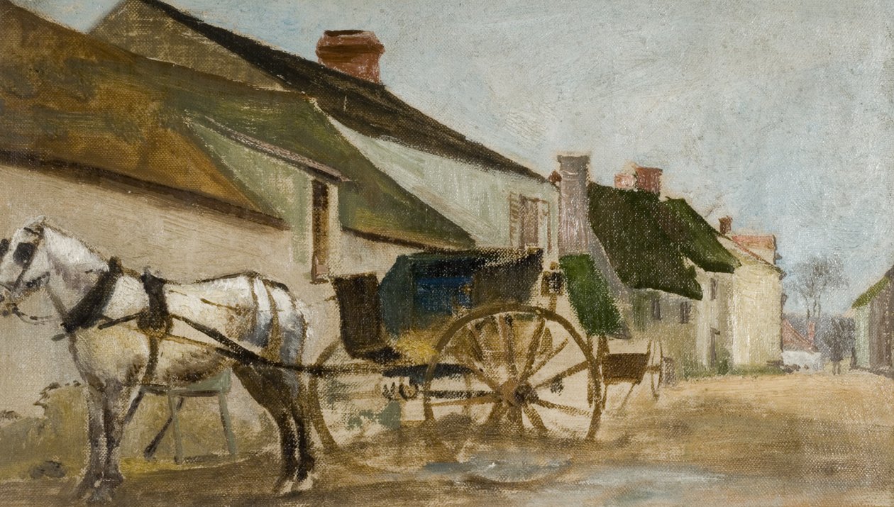 Ponni og vogn av Joseph Crawhall