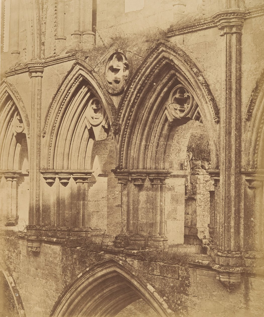 Rievaulx Abbey. Triforiumbuene, 1850 av Joseph Cundall
