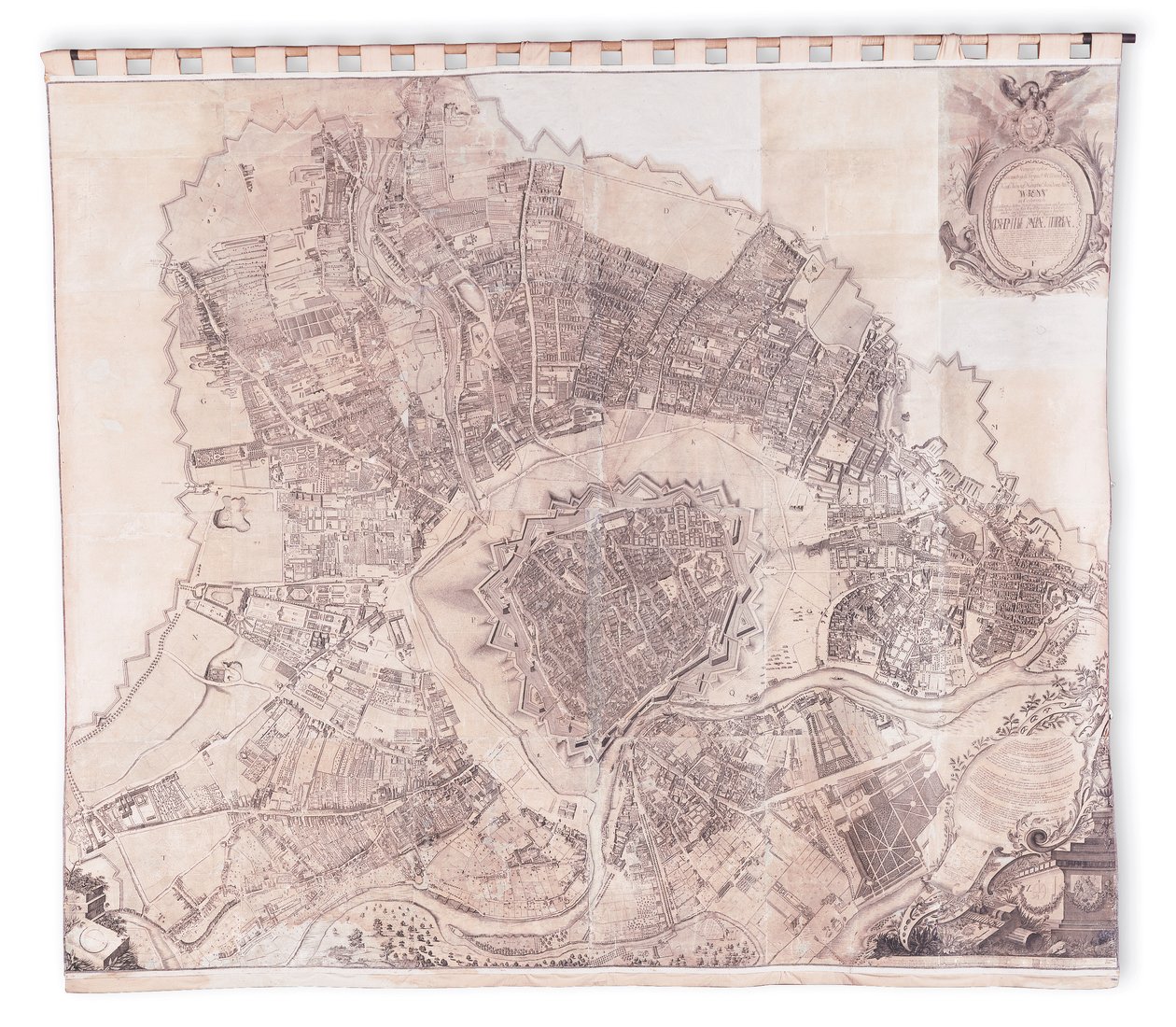 Wien veggkart, 1776 eller 77 av Joseph Daniel Huber