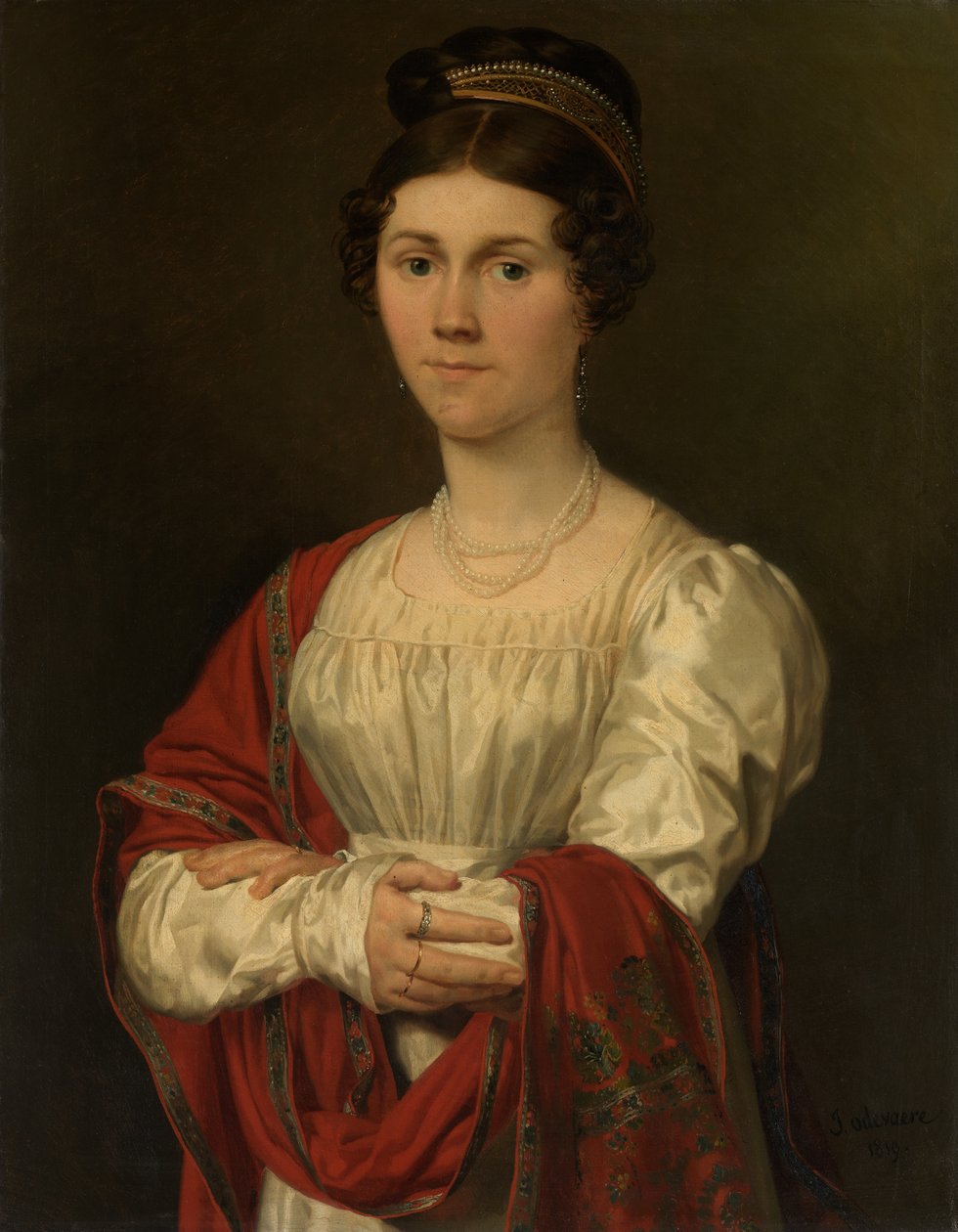 Portrett av Maria Jozefa Pavot (olje på lerret) av Joseph Denis Odevaere