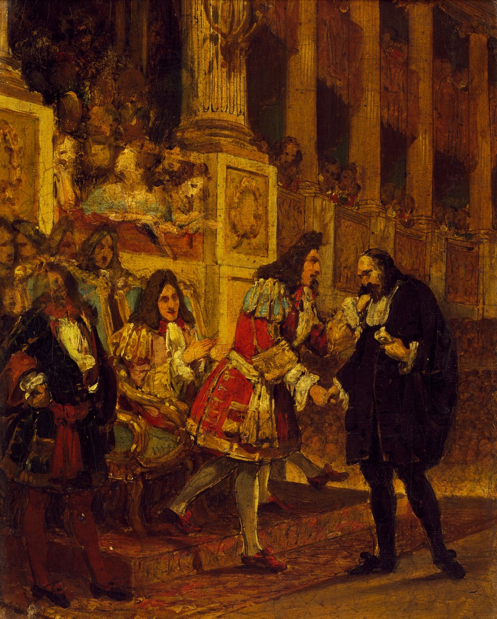 Pierre Corneille blir mottatt av Grand Conde av Joseph Desire Court