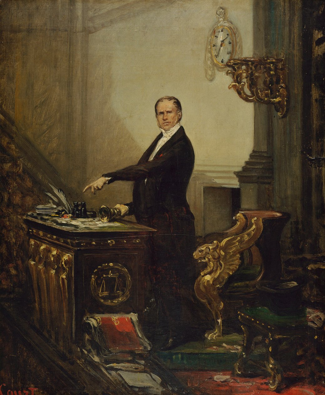 Portrett av André Dupin 1783-1865, ca. 1850. av Joseph Desire Court