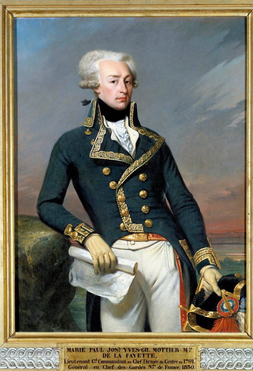 Portrett av Gilbert du Motier, Marquis de Lafayette (1792) av Joseph Desire Court