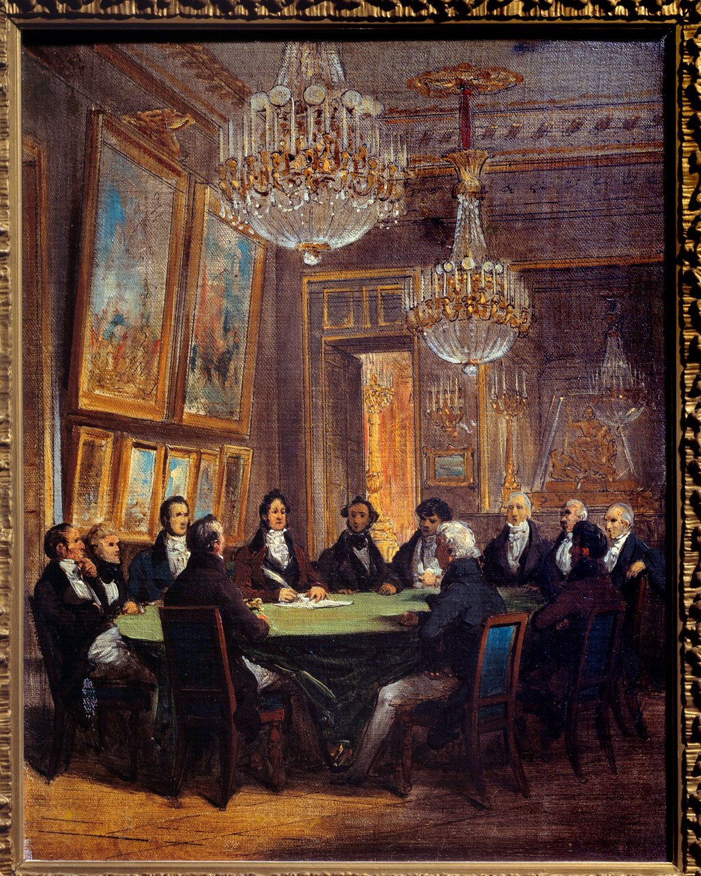 Hertugen av Orleans som signerte proklamasjonen av kongedømmets generalløytnant den 31/07/1830 ved det kongelige palasset Louis Philippe d