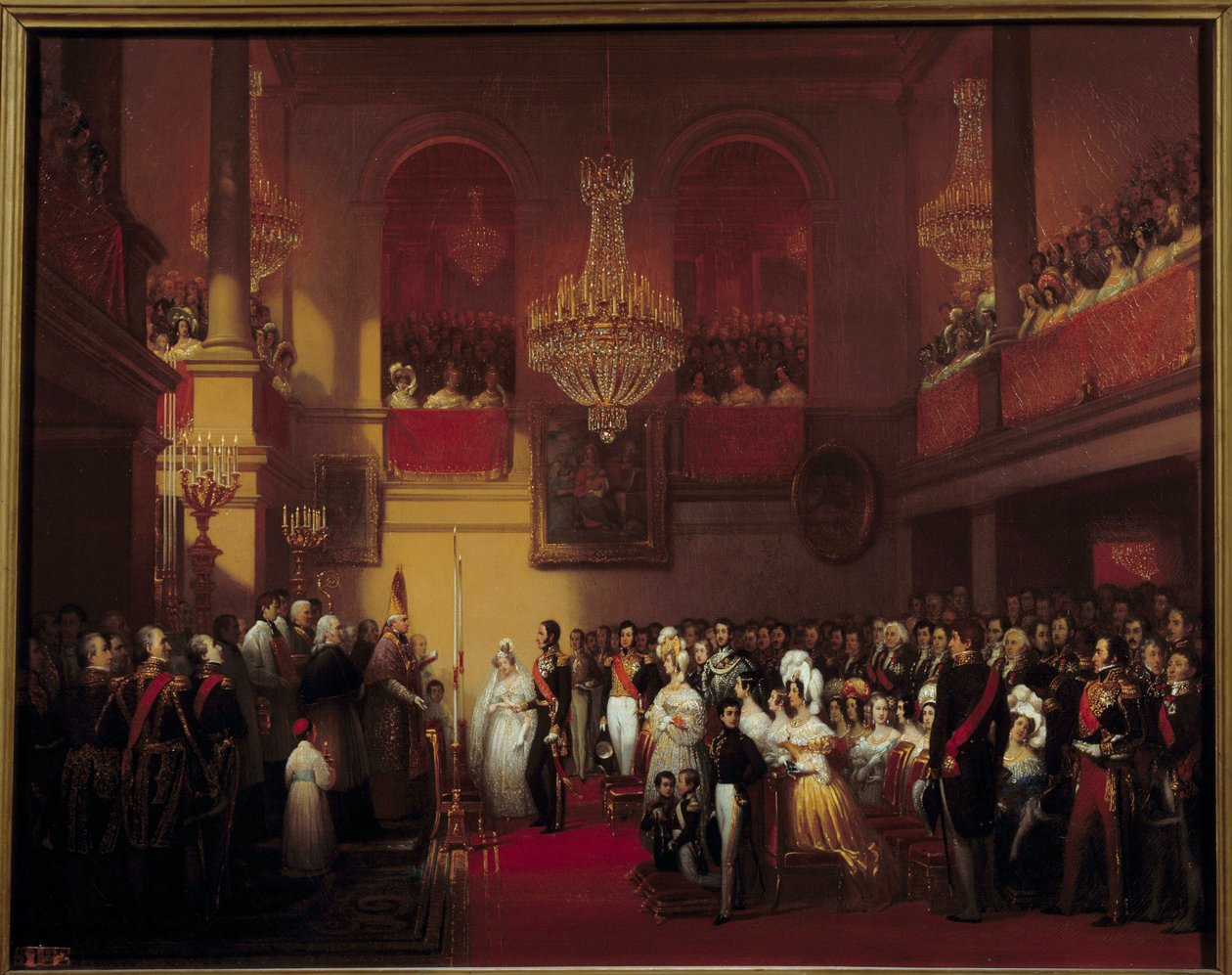 Bryllupet til Leopold I, kongen av belgierne med prinsesse Louise d