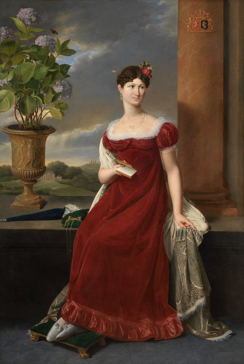 Portrett av Mary Lodge (olje på lerret) av Joseph Ducq