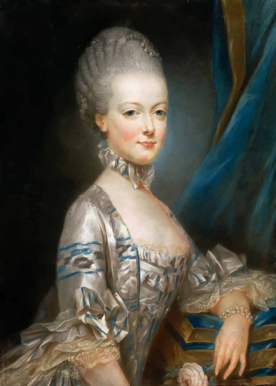 Portrett av erkehertuginne Maria Antonia av Østerrike 1755-1793, den senere dronning Marie Antoinette av Fr. av Joseph Ducreux