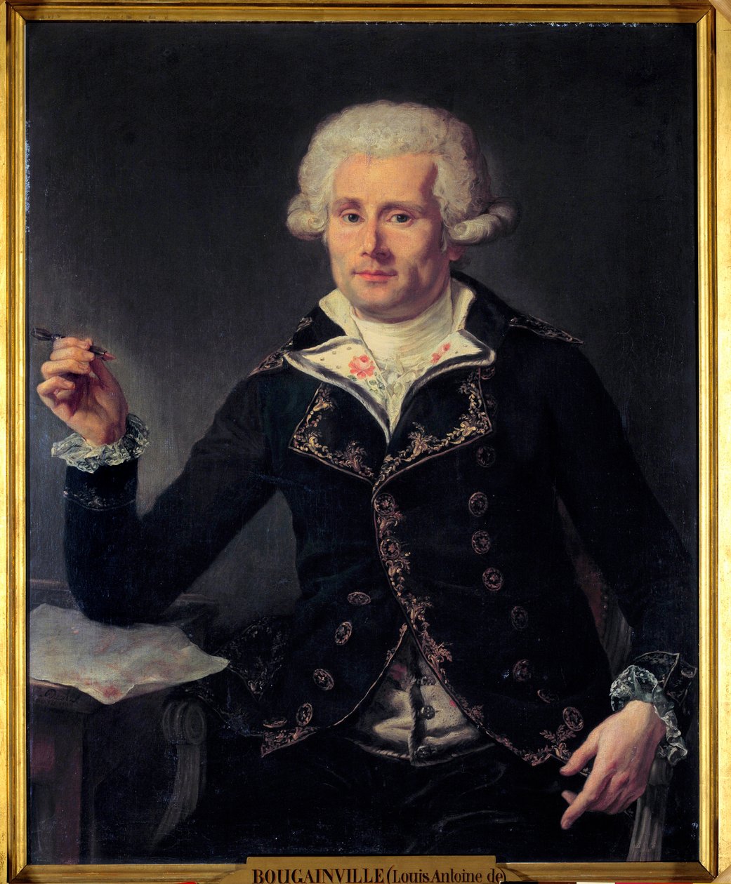 Portrett av Louis Antoine, greve av Bougainville (1729-1811). Maleri av Joseph Ducreux (1735-1802). 1793. Dim 0,91x0,72. Musee du Chateau, Versailles. - Portrett av Louis Antoine, greve av Bougainville (1729-1811). Maleri av Joseph Ducreux (1735-1802) av Joseph Ducreux