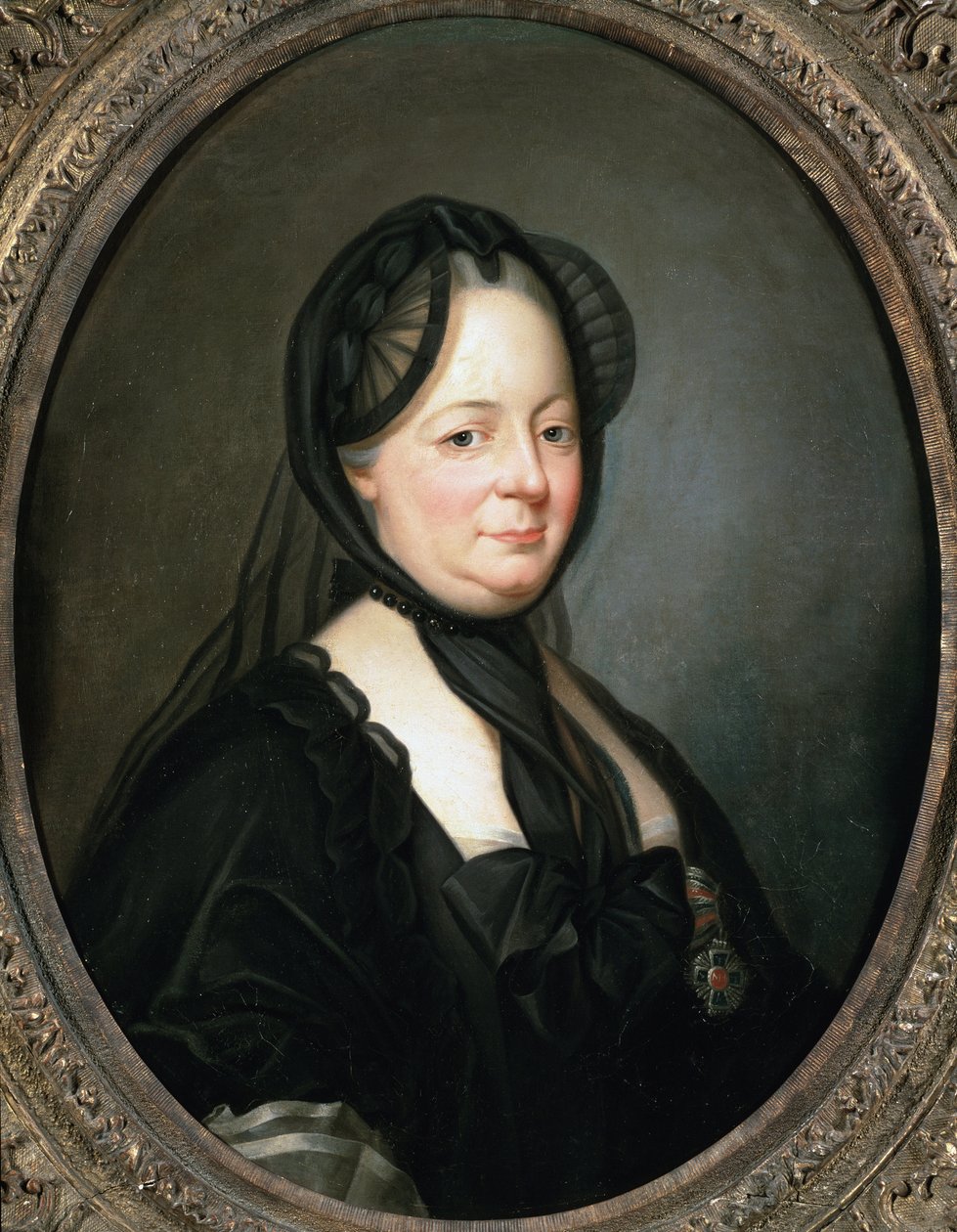 Portrett av Marie Therese av Østerrike, keiserinne og dronning av Ungarn og Böhme (olje på lerret av Joseph Ducreux