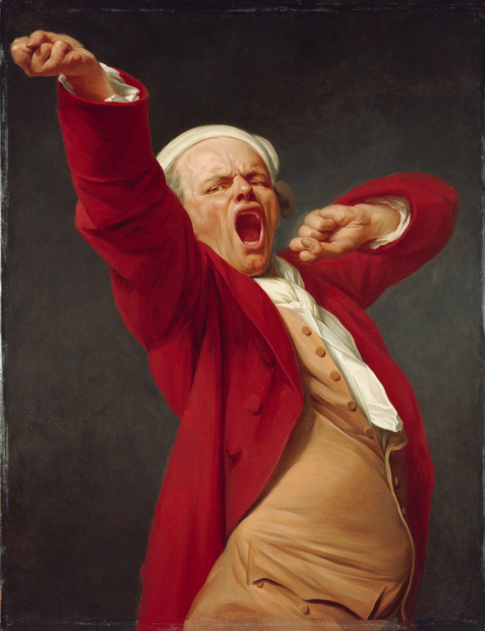 Selvportrett, Gjesper, ca. 1783 av Joseph Ducreux
