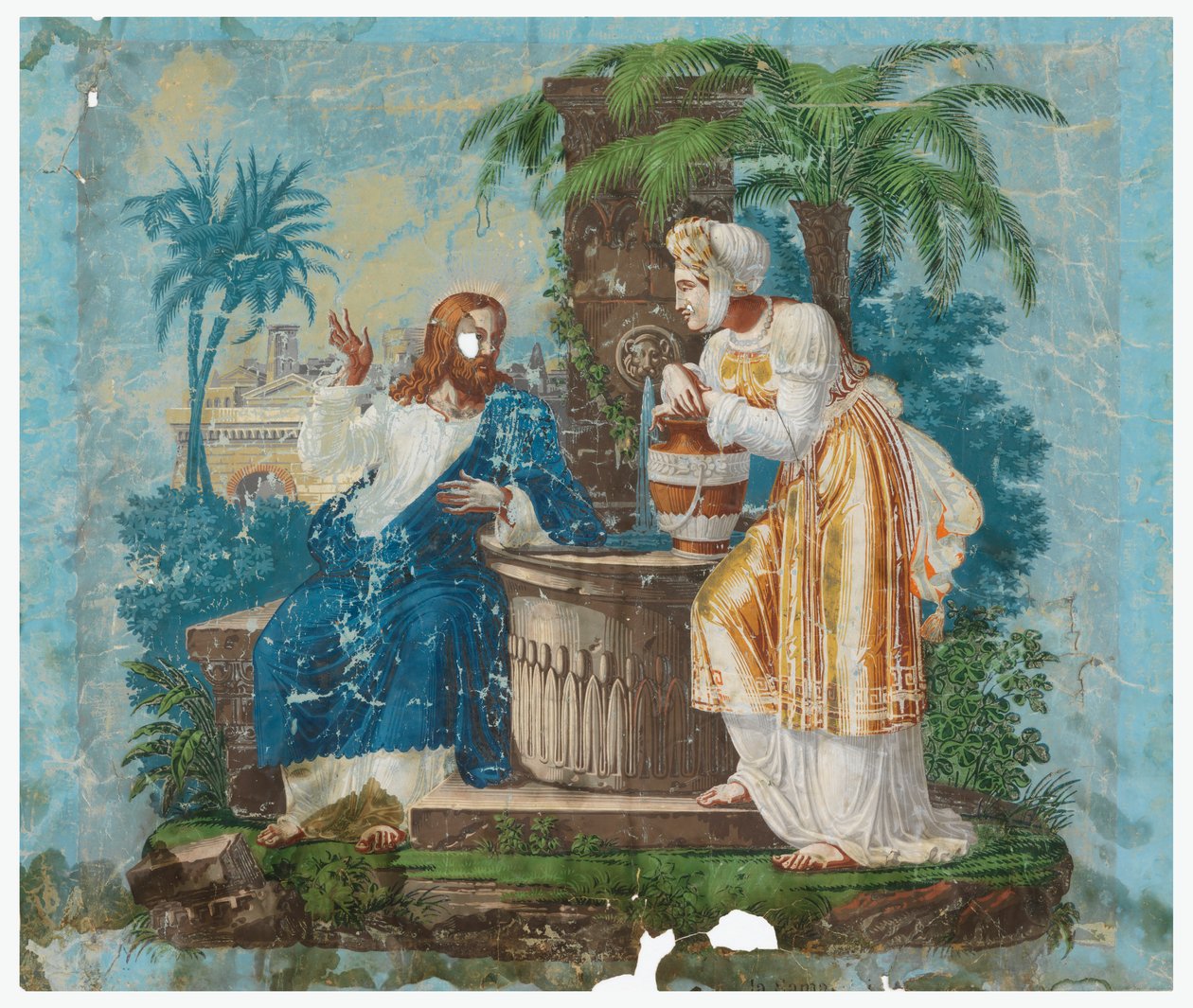 Kristus og kvinnen i Samaria av Joseph Dufour et Cie.
