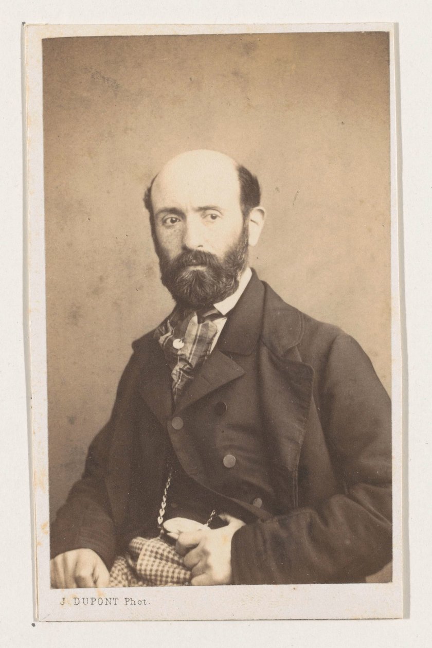 Portret van de schilder Bodin, halvfigur Antwerpen skole. Portretter biografier visittkort. Collection Dupont (serietittel) av Joseph Dupont