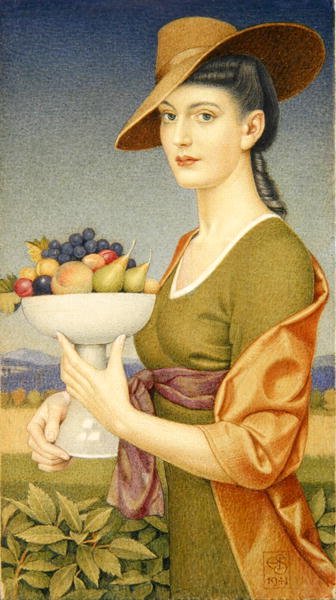 En rett med frukt av Joseph Edward Southall