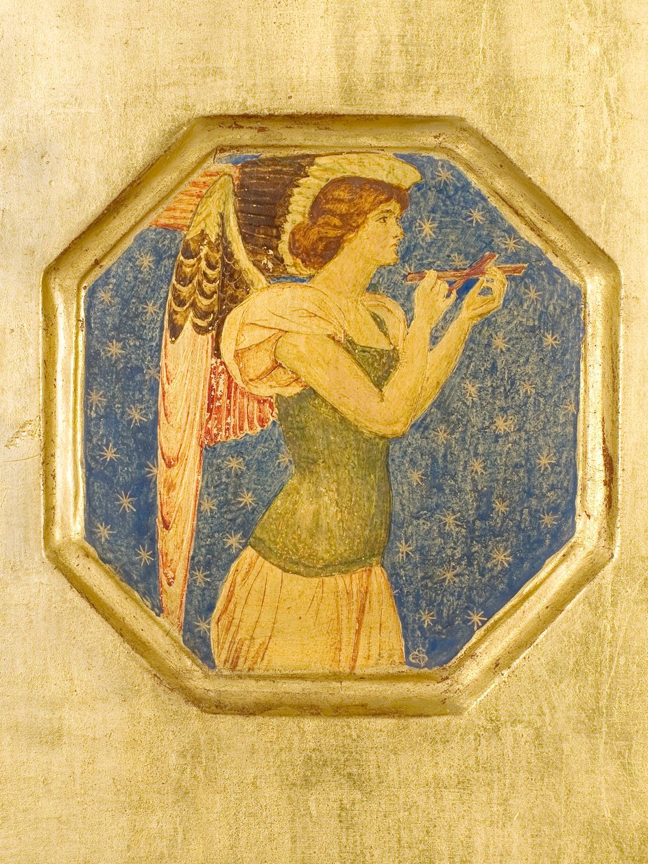 Engel med kors, detalj fra Crystofore av Joseph Edward Southall