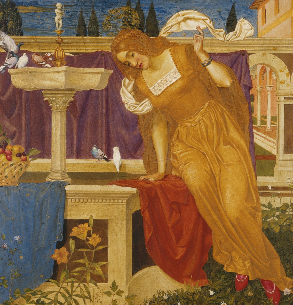 Skjønnhet å se bildet av hennes hjem i fontenen av Joseph Edward Southall
