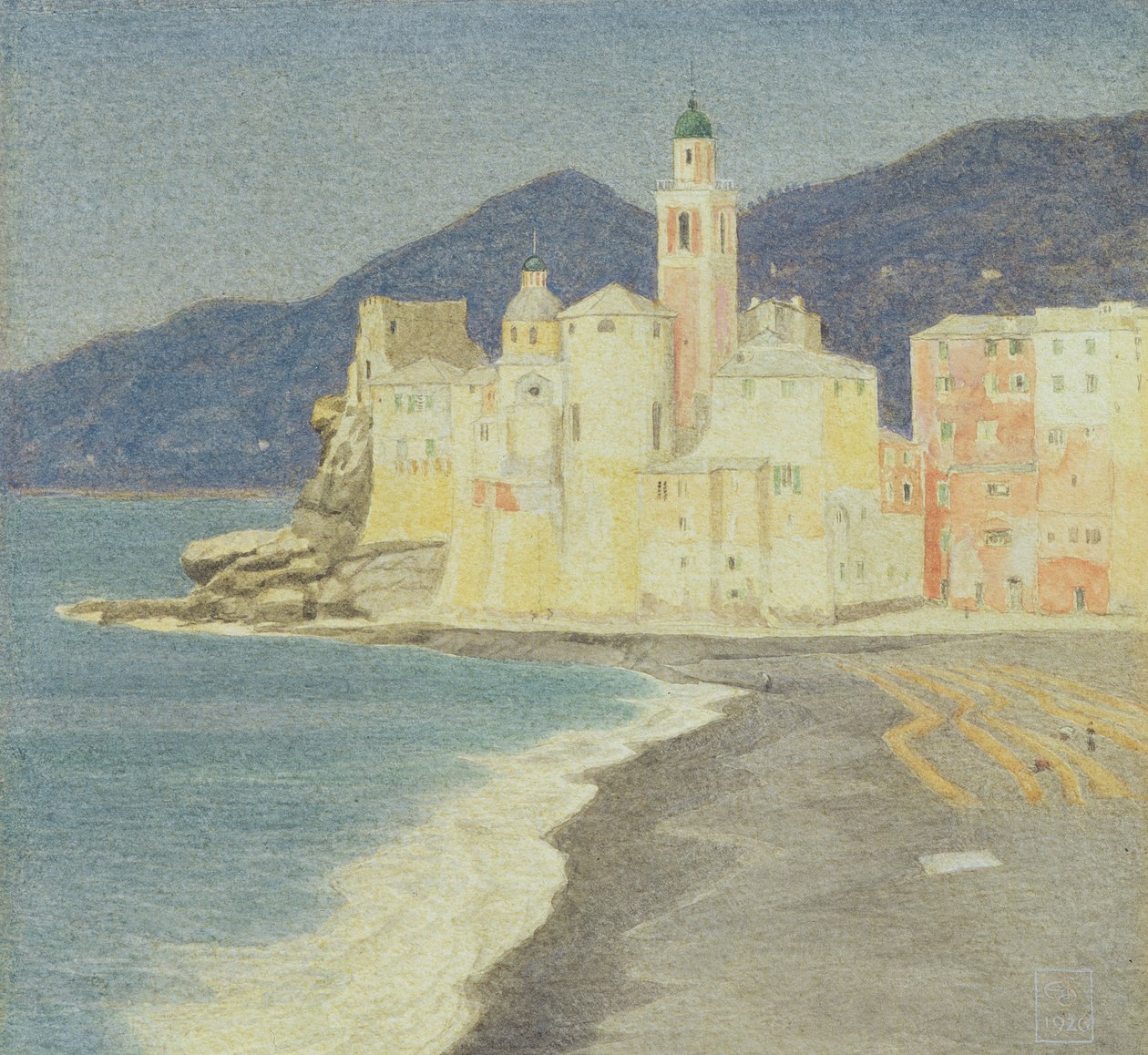 Camogli, 1926 (wc på papir) av Joseph Edward Southall