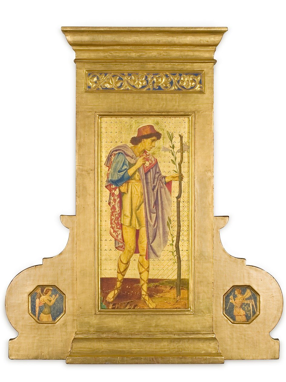 Crystofore, 1898-99 (blandet media på bearbeidet bladgullpanel) av Joseph Edward Southall