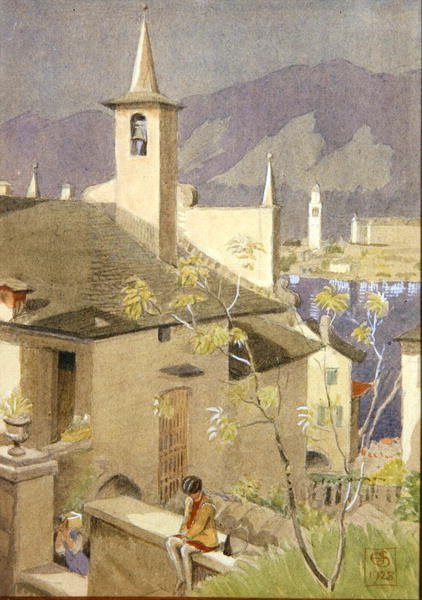 Nord-italiensk bybilde av Joseph Edward Southall