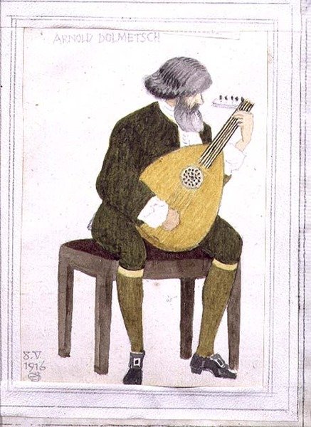 Portrett av Arnold Dolmetsch av Joseph Edward Southall