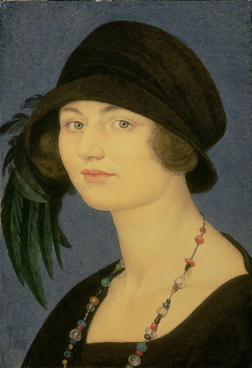 Portrett av Jocelyne Verney Gaskin, 1924 av Joseph Edward Southall