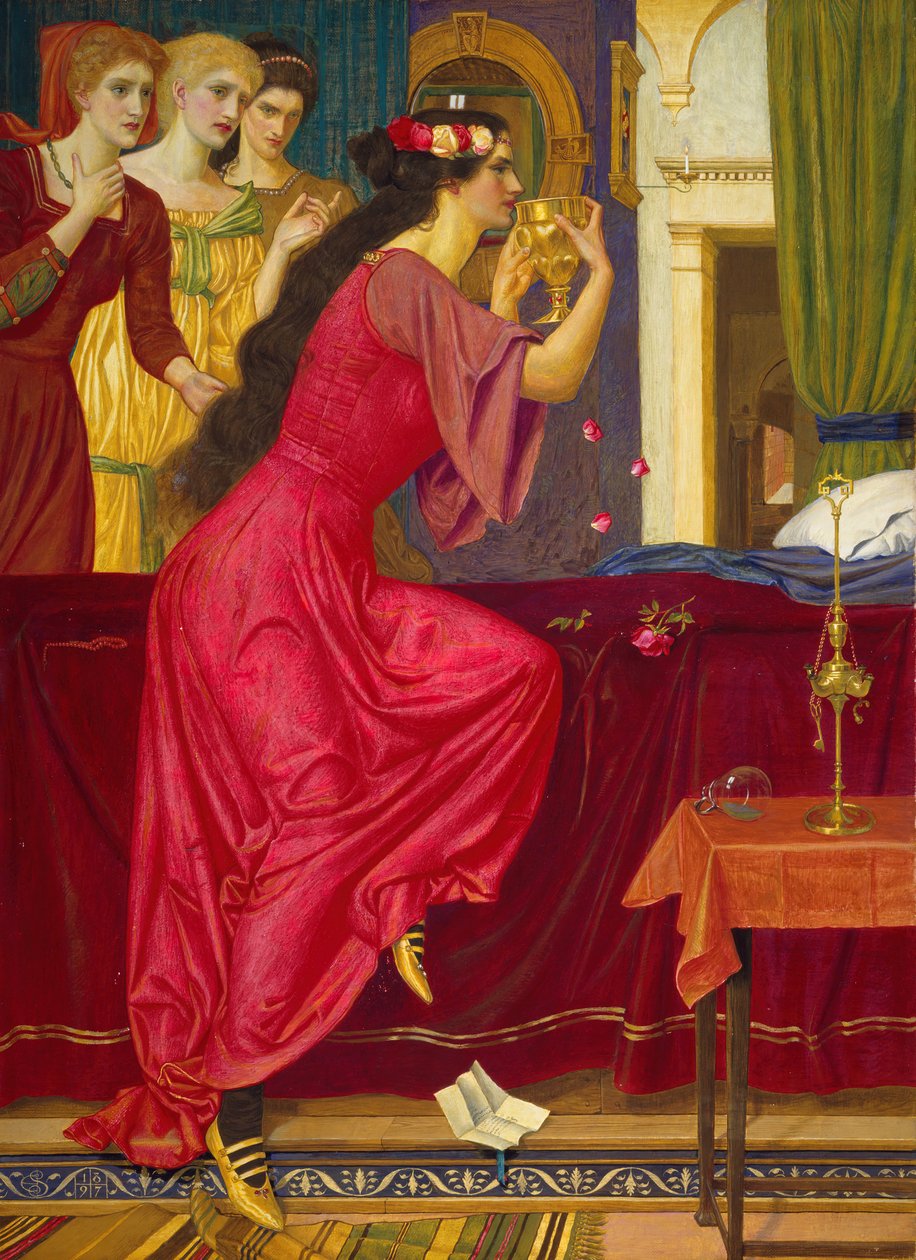 Sigismonda drikker giften, c1897. av Joseph Edward Southall
