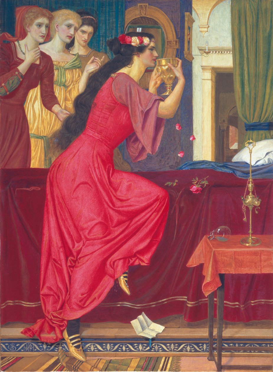 Sigismunda drikker giften, 1897 av Joseph Edward Southall