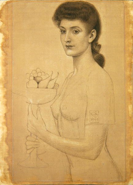 Studie for A Dish of Fruit av Joseph Edward Southall