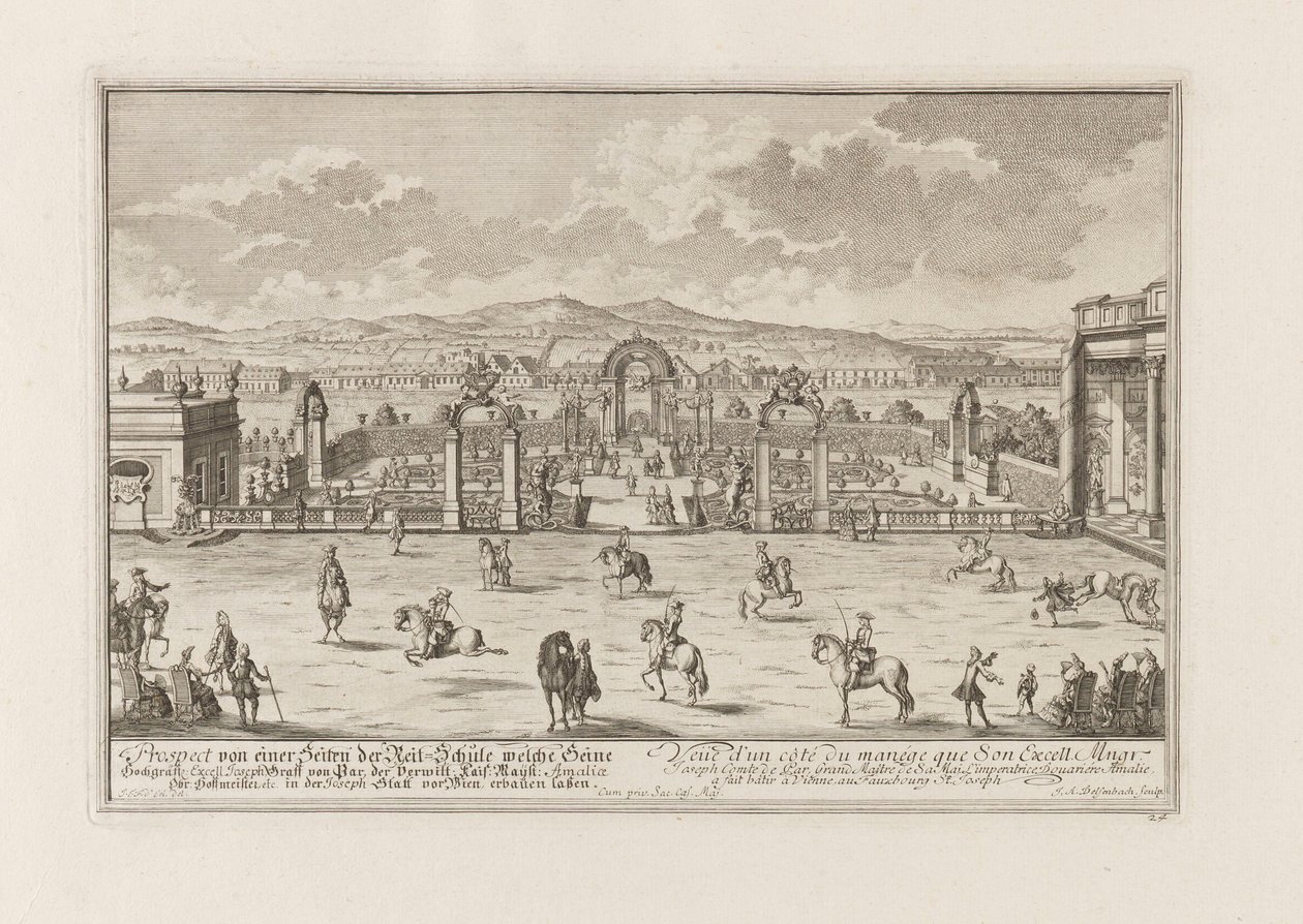 Grev Paars rideskole i Wien, 1719. av Joseph Emanuel Fischer von Erlach