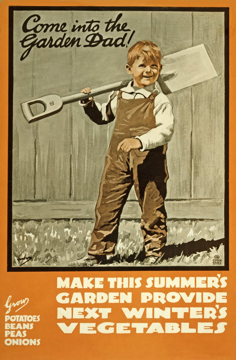 Jordbruk fra første verdenskrig, ca. 1915 (plakat) av Joseph Ernest Sampson
