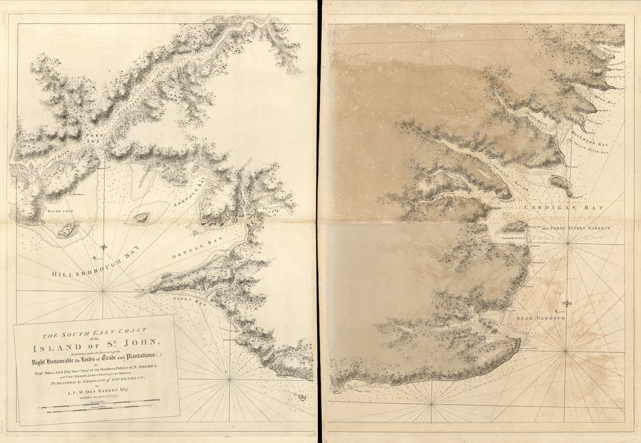 The Atlantic Neptune, publiserer for bruk av Royal Navy of Great Britain, av Joseph F. W. Des Barres