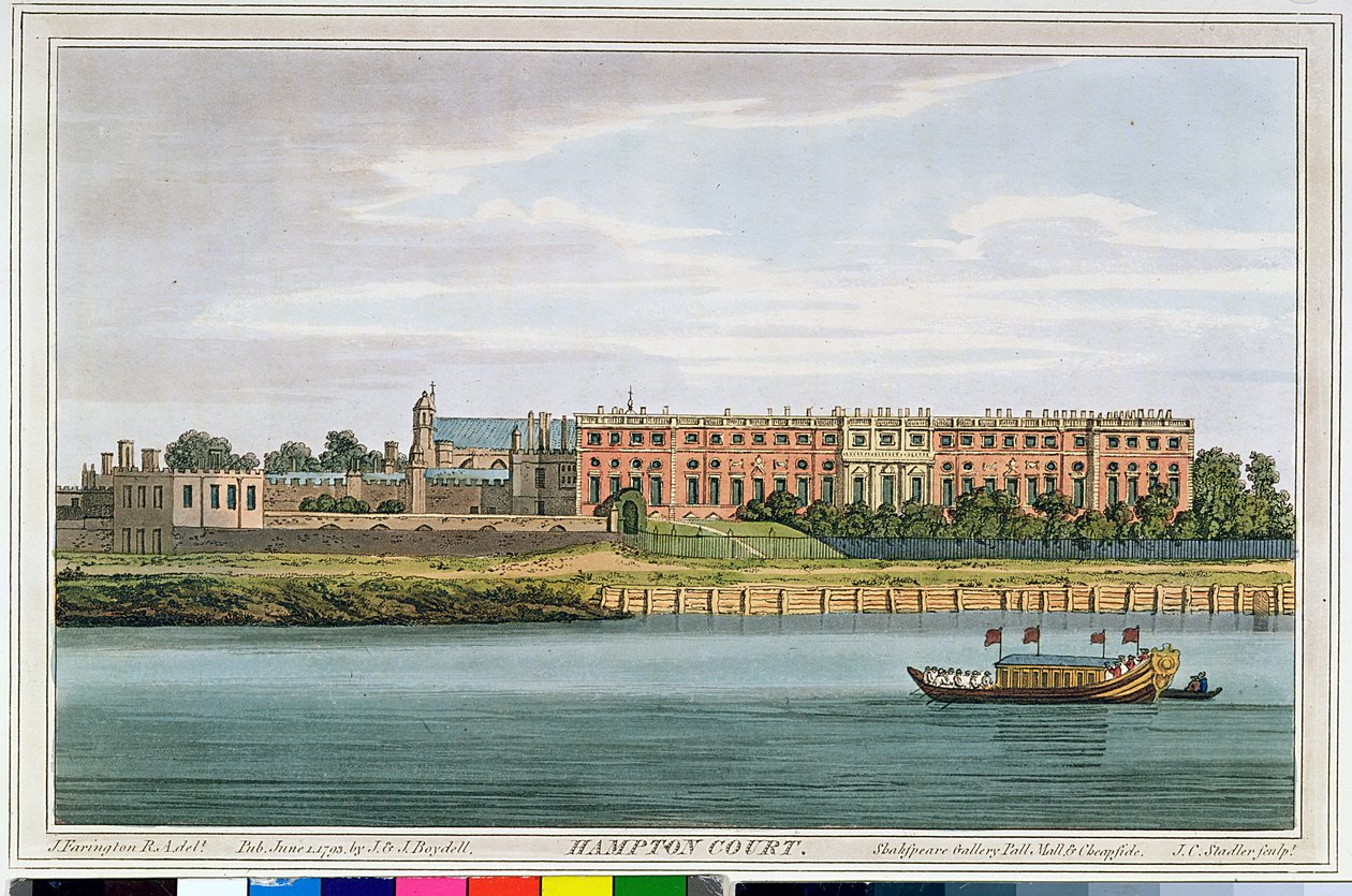 Hampton Court, gravert av J.C. Stadler (fl.1780-1812) fra Havells 