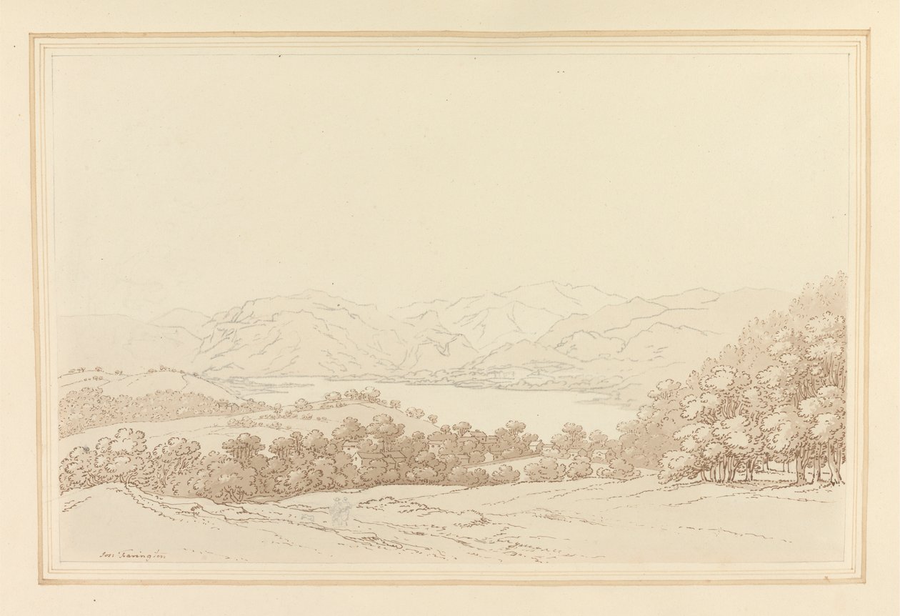 Ullswater, oberst Robinsons av Joseph Farington