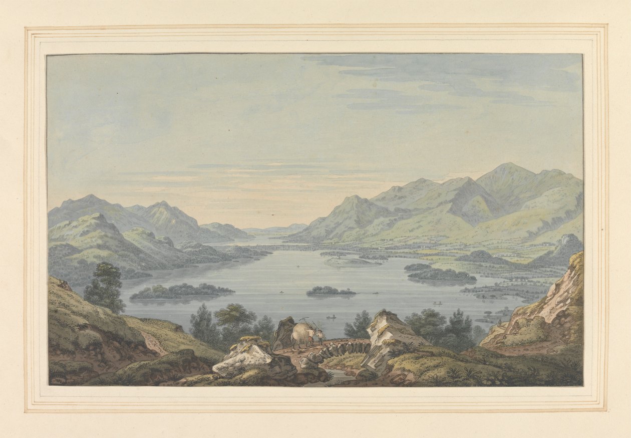 Vale of Keswick og Derwent Water av Joseph Farington