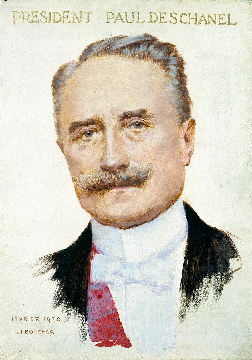 Portrett av Paul Deschanel (1855-1922), republikkens president. Illustrasjon av Joseph Felix Bouchor (1853-1937), februar 1920. Paris. Musee Carnavalet. av Joseph Felix Bouchor