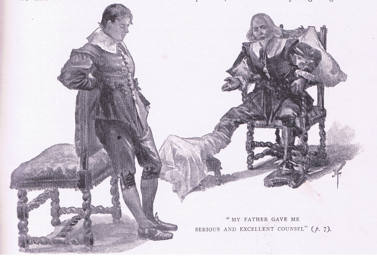 Faren min ga meg seriøst råd (litho) av Joseph Finnemore