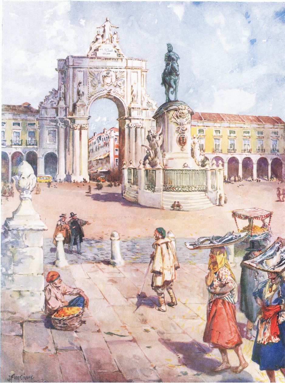 Praca do Comercio, Lisboa, fra Hutchinson